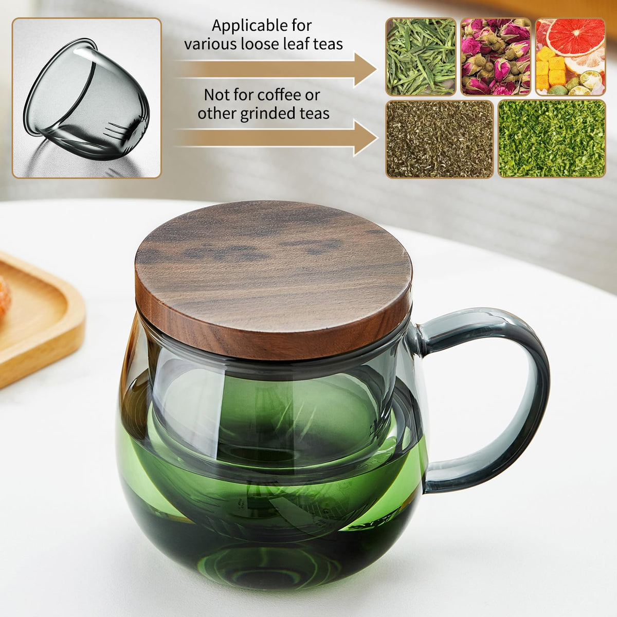 DOPUDO ergonomic heat-resistant handle for comfortable sipping