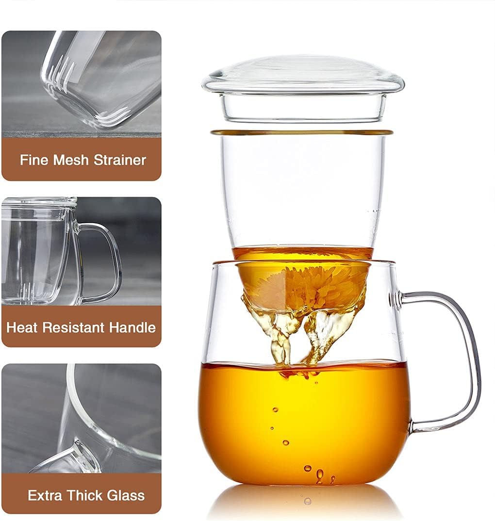 DOPUDO dishwasher-safe glass teacup for easy cleanup after brewing