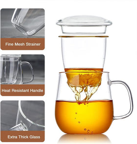 DOPUDO dishwasher-safe glass teacup for easy cleanup after brewing