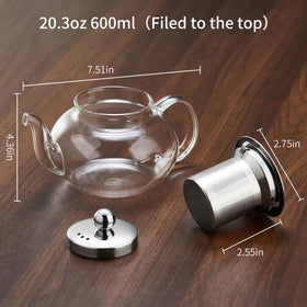 DOPUDO teapot non-drip spout prevents spills during pouring