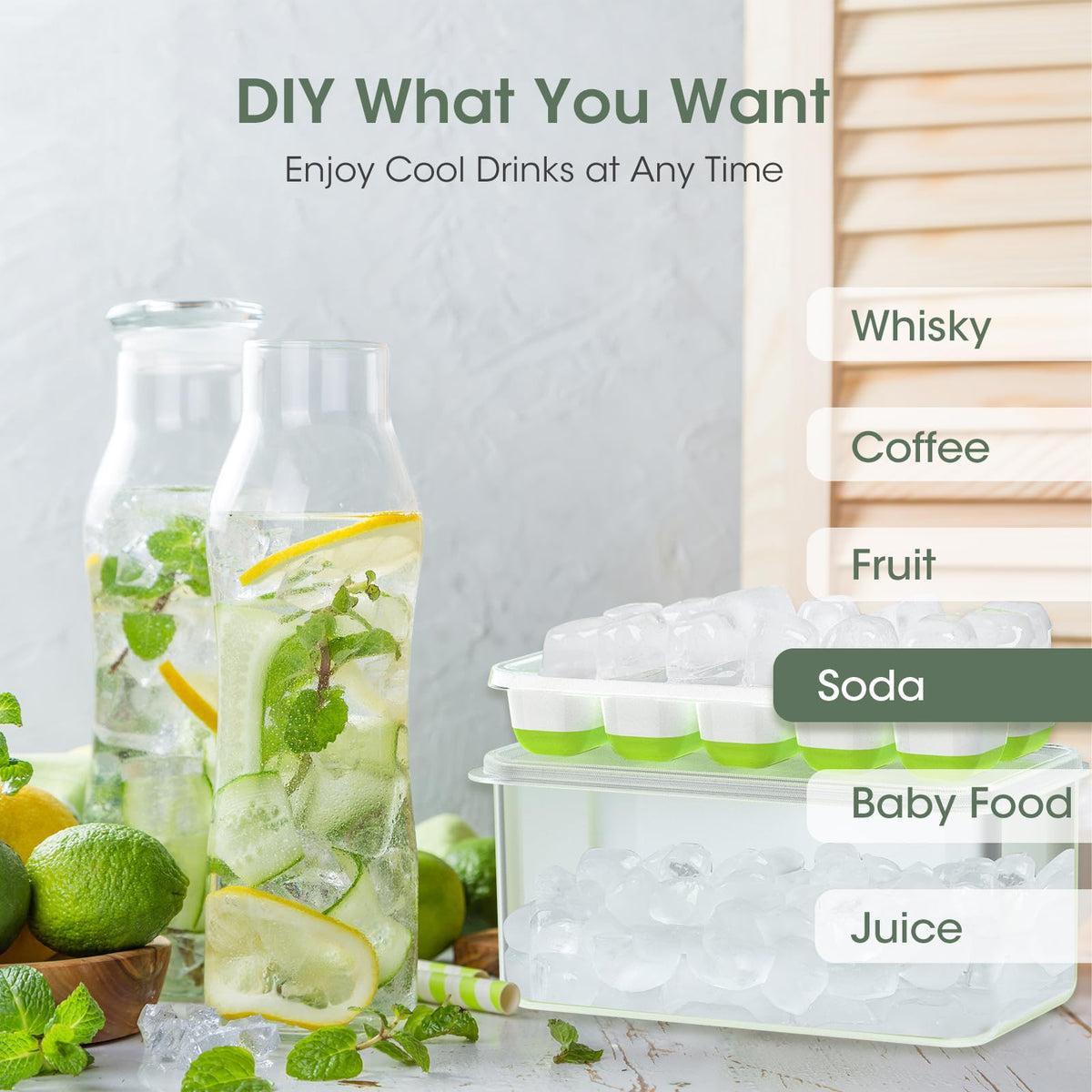 DOQAUS storage container keeps ice organized and ready for parties