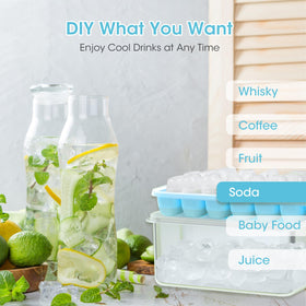 DOQAUS easy-release tray bottom pops out ice quickly.