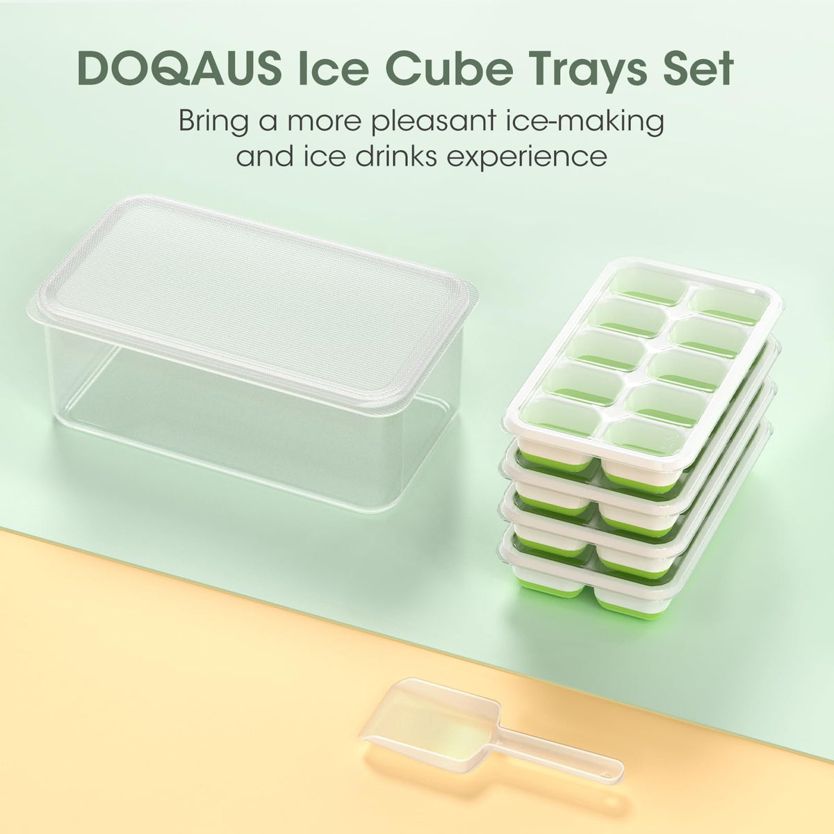 DOQAUS flavored-ice option by infusing fruits in the tray
