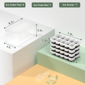 DOQAUS freezer organization kit showing tidy ice storage