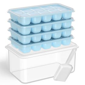 DOQAUS ice tray with lid and bin keeps your freezer organized for daily use.