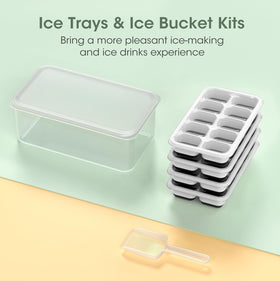 DOQAUS odor resistant ice tray pack keeps ice tasting fresh