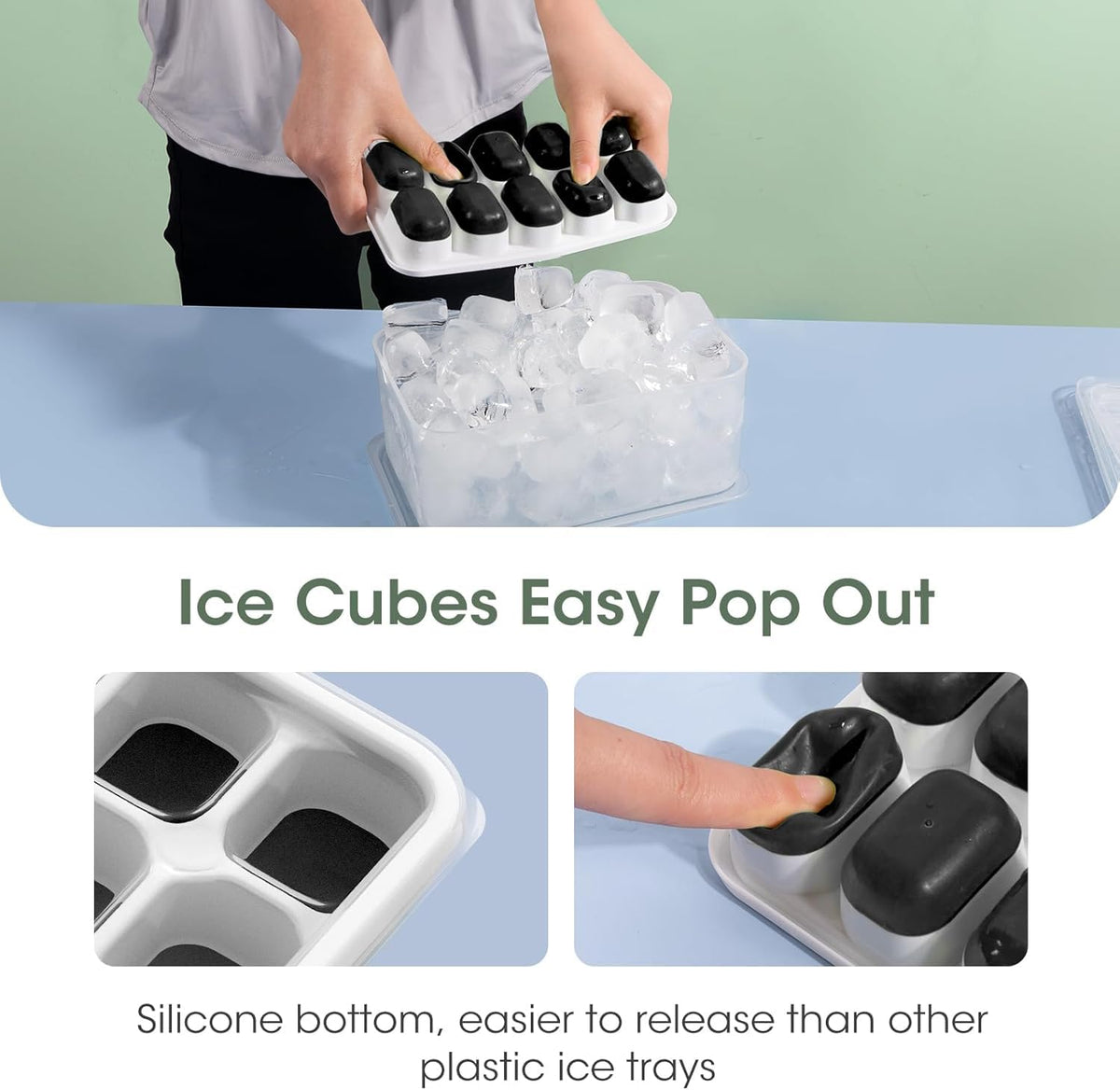 DOQAUS silicone trays odor resistant and BPA free for clean ice