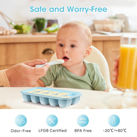 DOQAUS stackable trays maximize freezer space in small kitchens.