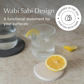 Dorai bar-area coaster with a matte finish on a bar setup.