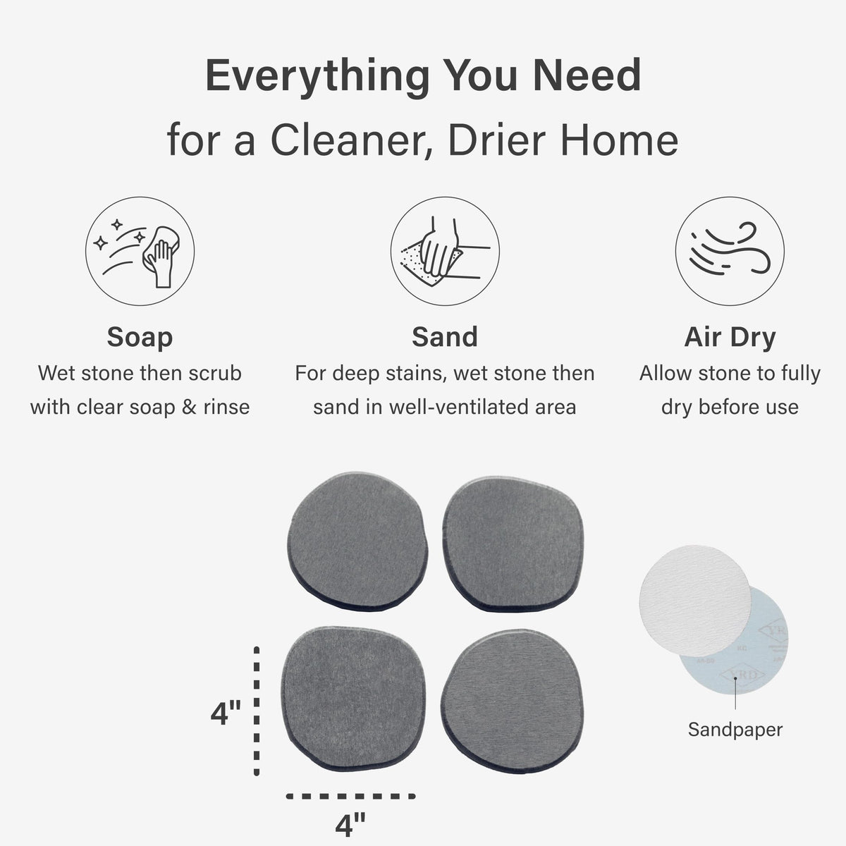Dorai coasters easy to care for with simple cleaning steps.