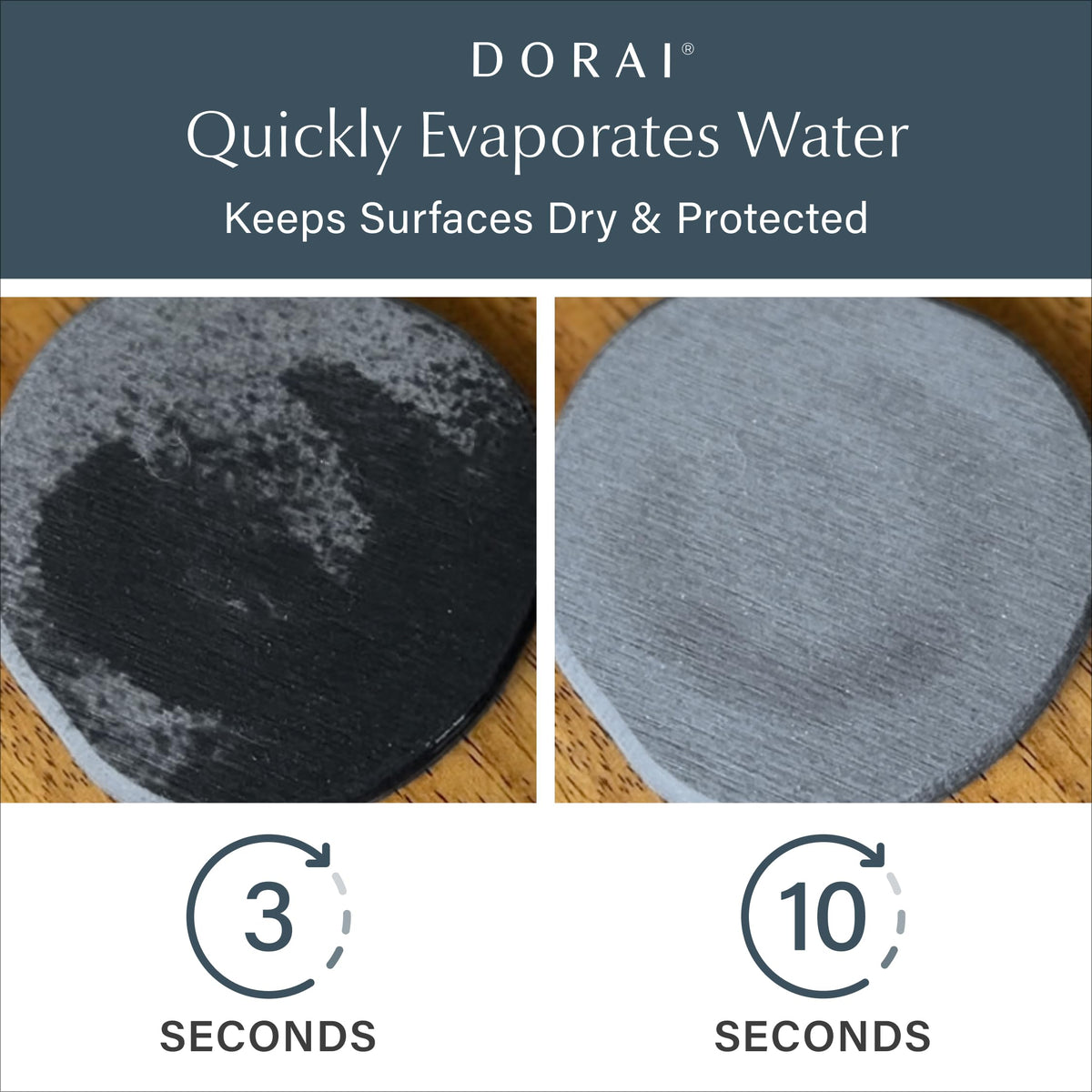 Dorai Stone Coasters in sandstone look add natural texture while guarding surfaces.