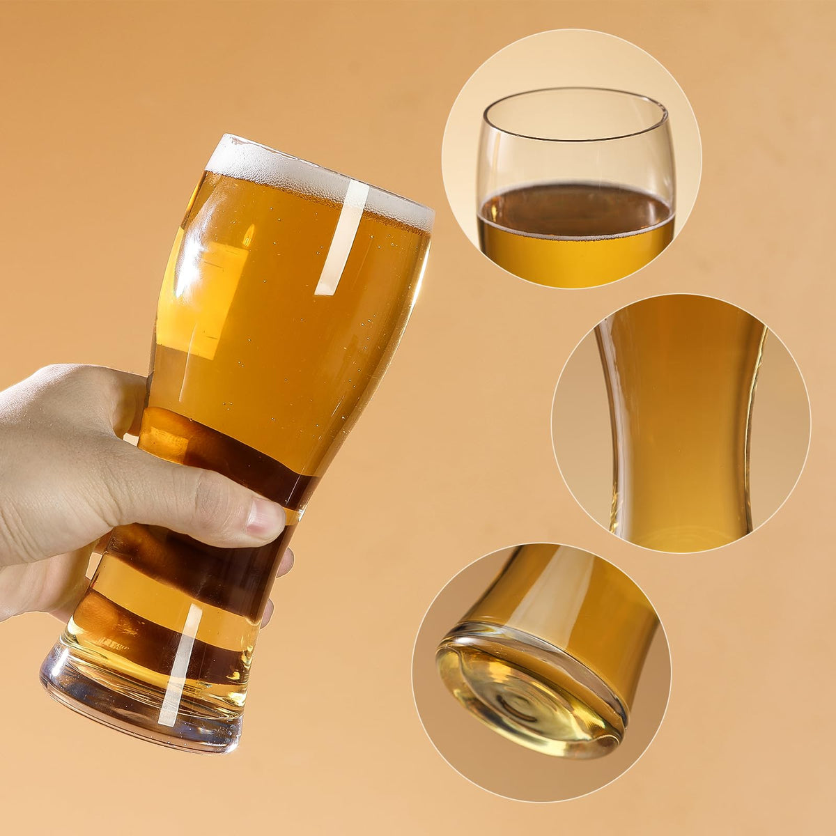 DORELINA clear, durable glass stays sturdy after repeated use.