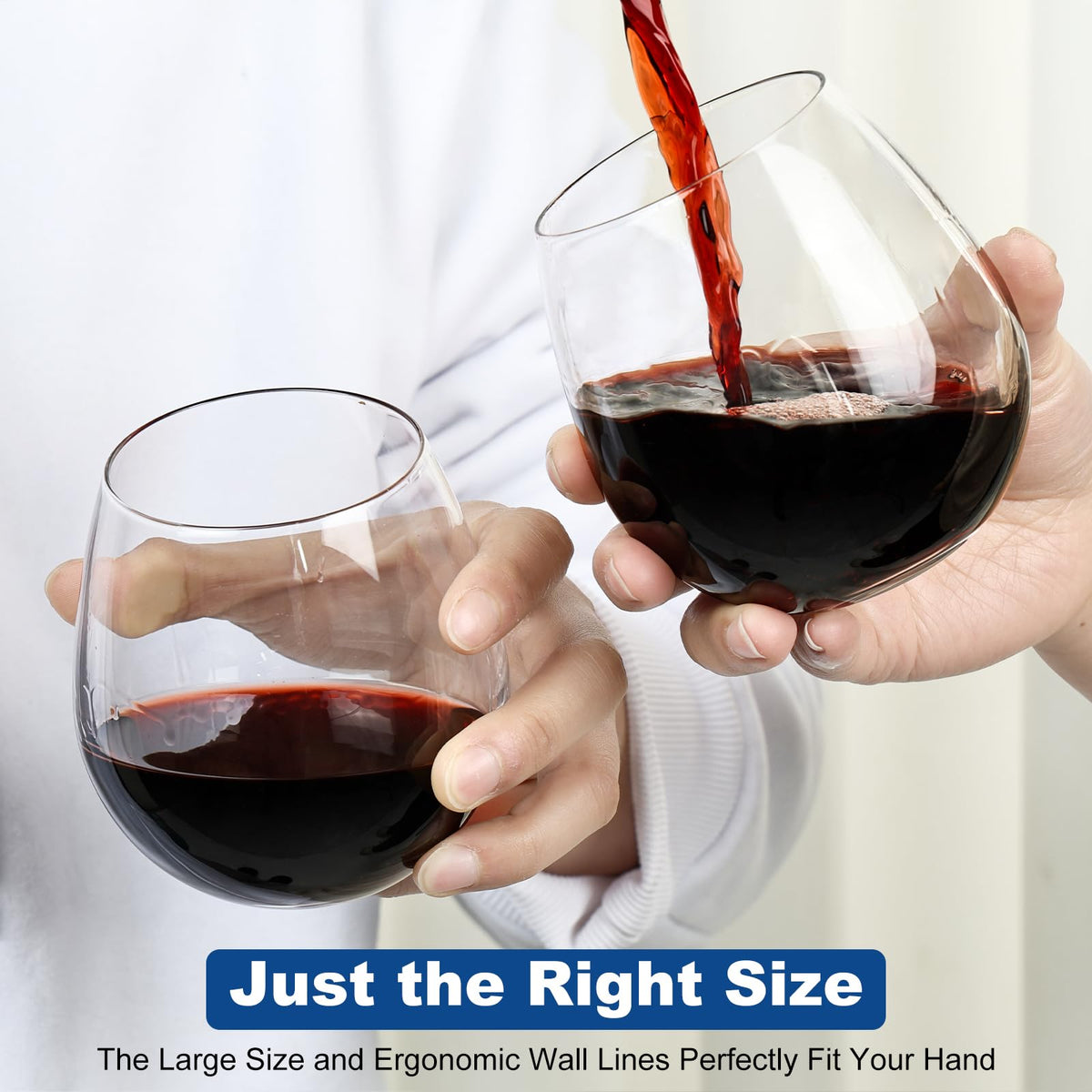 DORELINA dishwasher-safe wine glasses ready for quick cleanup after meals