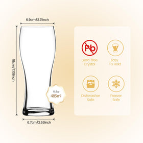 DORELINA pint glasses with classic design elevate everyday beer moments.