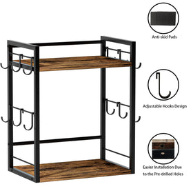Dorhors durable kitchen shelf saves countertop space while keeping essentials reachable.