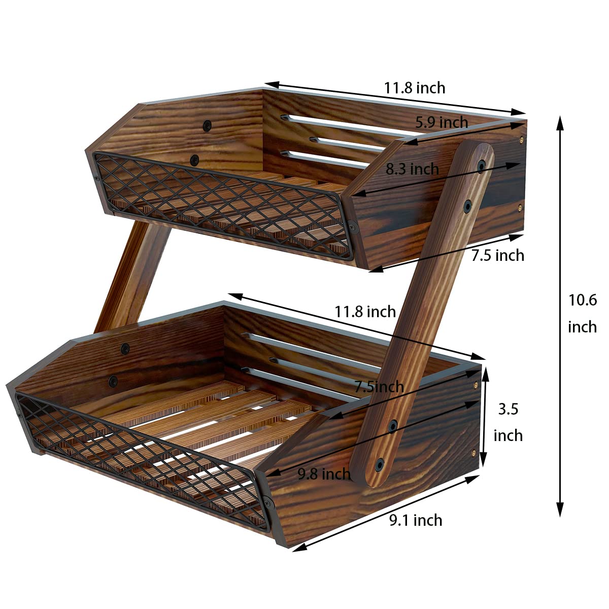 Dorhors wooden grid base promotes airflow for fresh produce