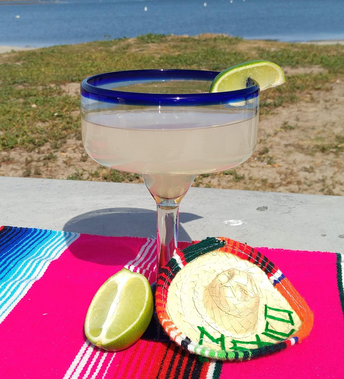Each Dos Sueños glass is unique with handmade variations.