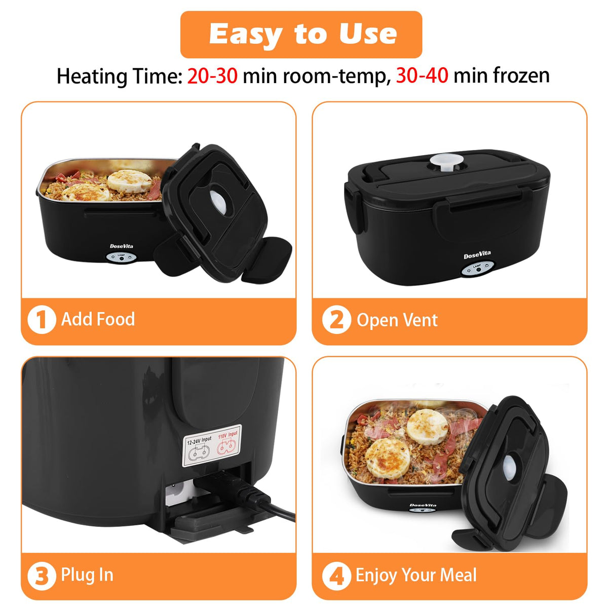Dosevita 0.45L salad box keeps salads separate; not heat-resistant