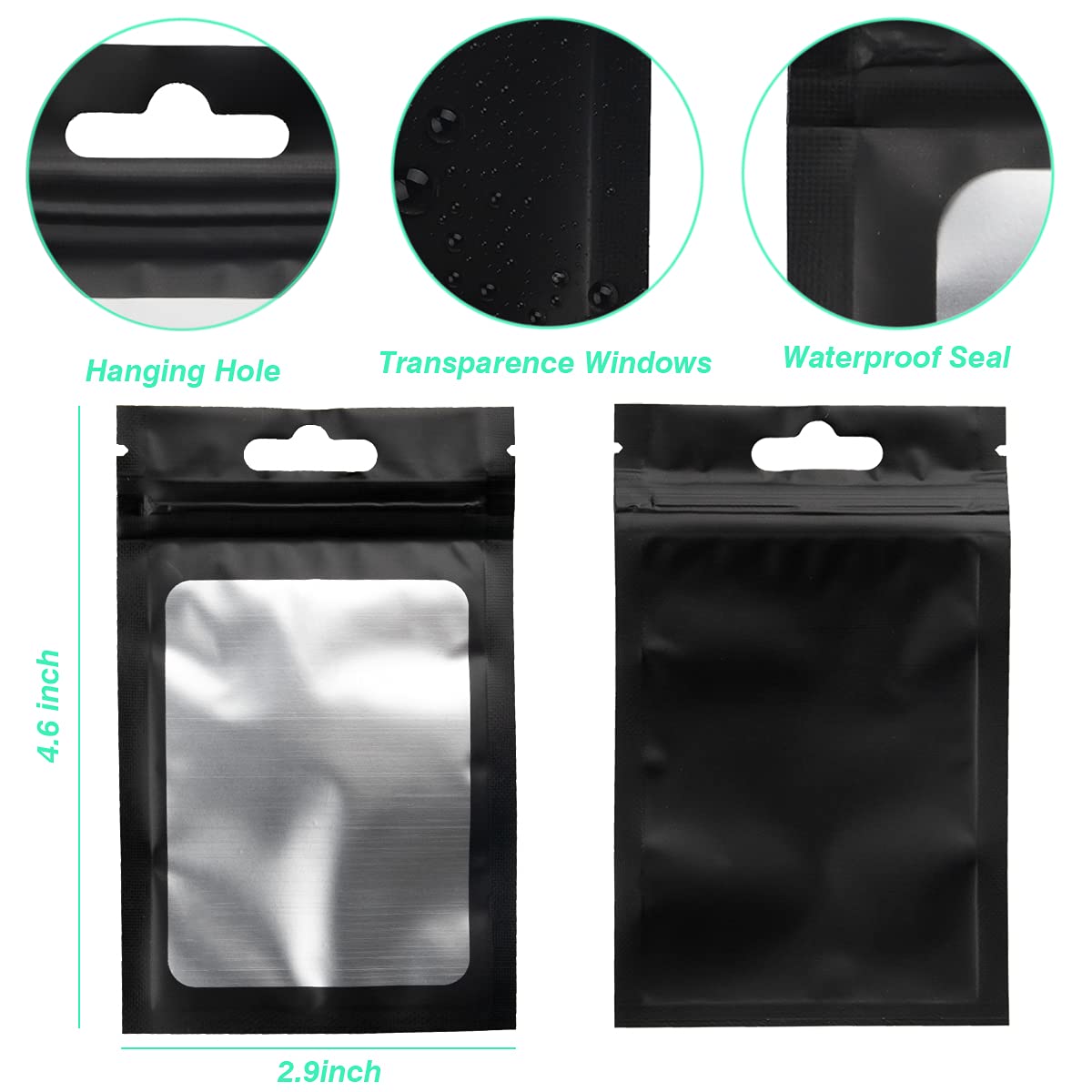 DOSEWART clear-front window bag displays contents at a glance.