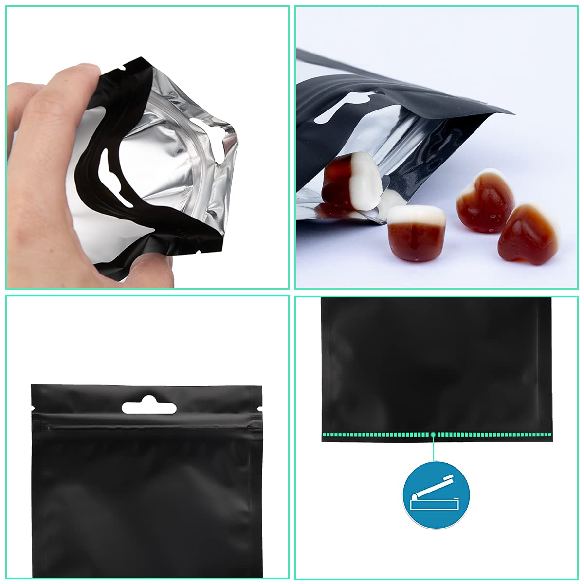 DOSEWART resealable zipper bag provides secure, reusable storage for small items.