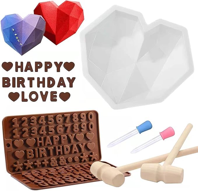 DOSTK breakable heart mold set for chocolate, ideal for DIY gifts