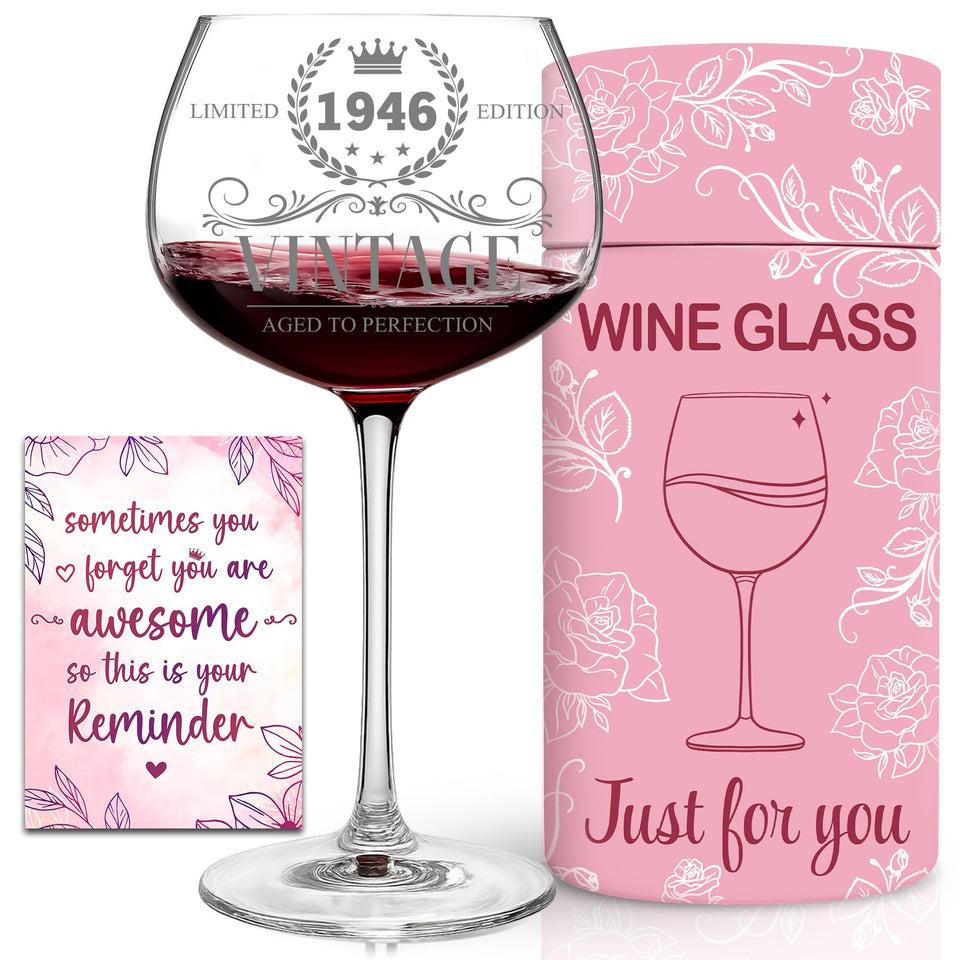 DOTAOKACI 80th birthday wine glass engraving for elegant celebrations.
