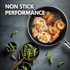 DOTCLAD wok with steamer basket adds healthy, flavorful results with less oil.