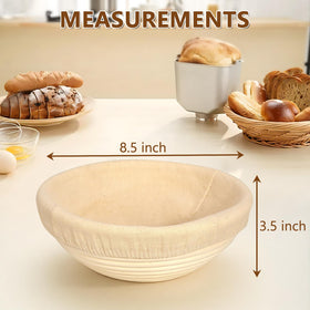 Dotela oval 10 inch banneton with linen liner for classic loaf shaping and clean release.