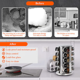 DOUBLE 2 C countertop organizer saves cabinet space and adds style