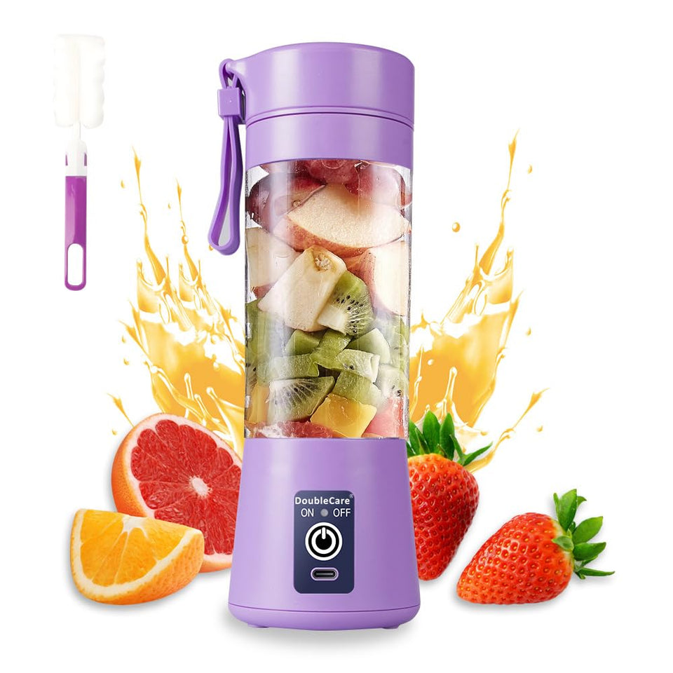 DoubleCare portable blender cup six blades for smooth shakes on the go