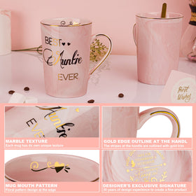 Doublewhale Best Auntie Ever mug front displays a heartfelt message