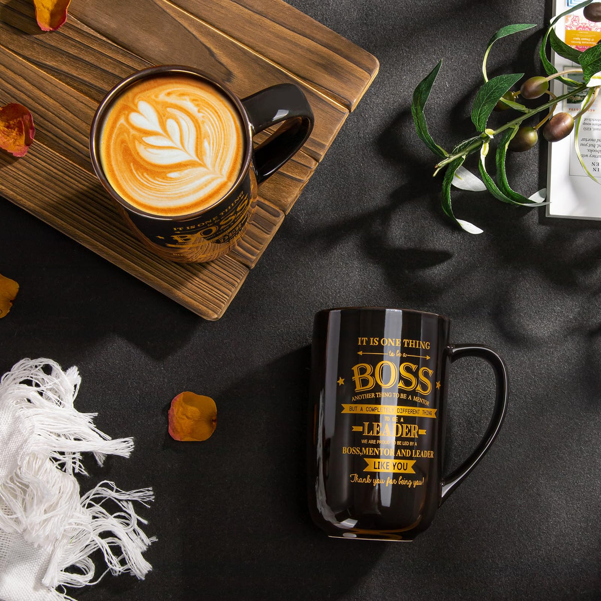 Doublewhale Boss Gifts spoon complements daily coffee rituals at the desk.