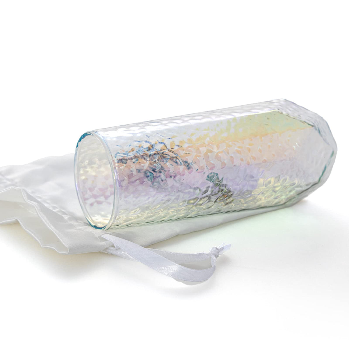 DOUDIZHU iridescent glass vessel with shimmering finish for a memorable wedding keepsake.