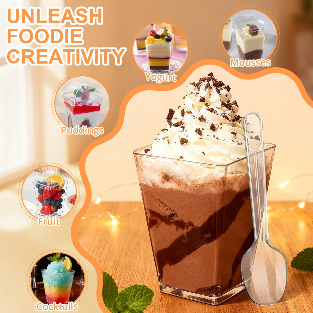 Durable plastic DOUDOULE cups resist odors and scratches