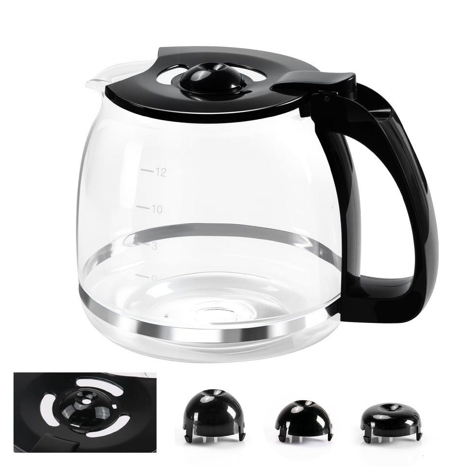 Doufuhua 12-cup glass coffee carafe full pot, ready replacement option