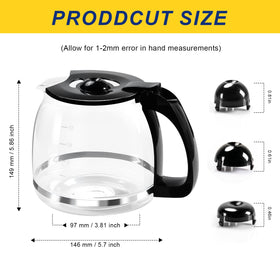 Doufuhua glass coffee carafe with close handle for easy pouring