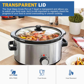 doufuhua hamilton-beach-7qt lid replacement compatible oval lid option
