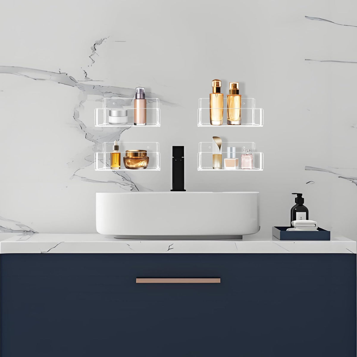 Douildhaiy spice rack on wall provides a neat view of spices for fast choices