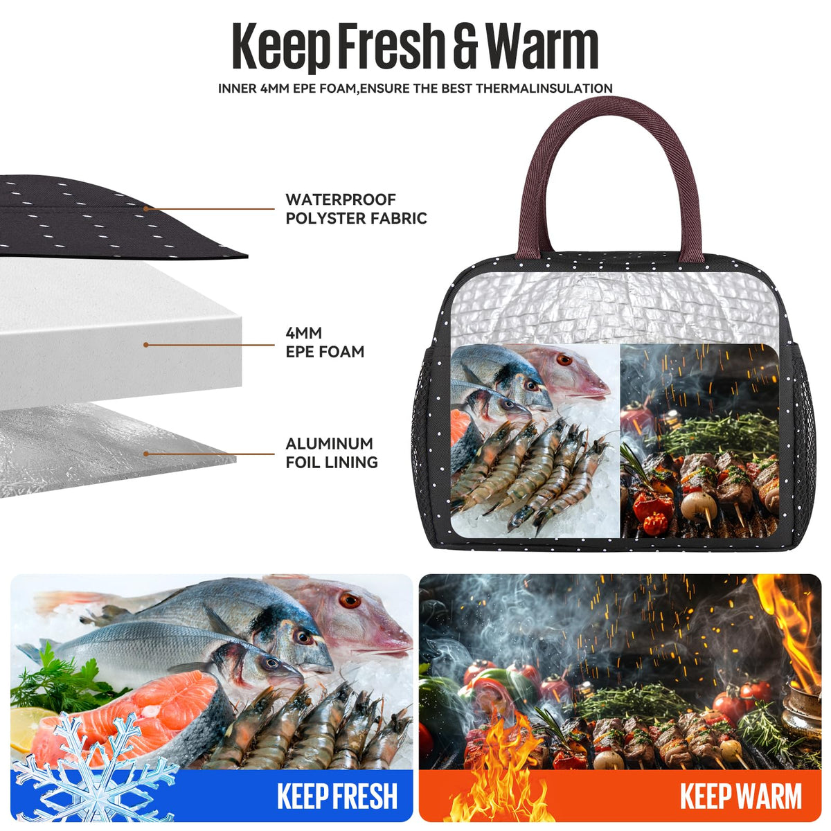 Douyadady lunch bag durable and easy to clean