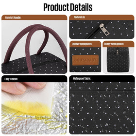 Douyadady lunch bag side mesh pockets hold beverages
