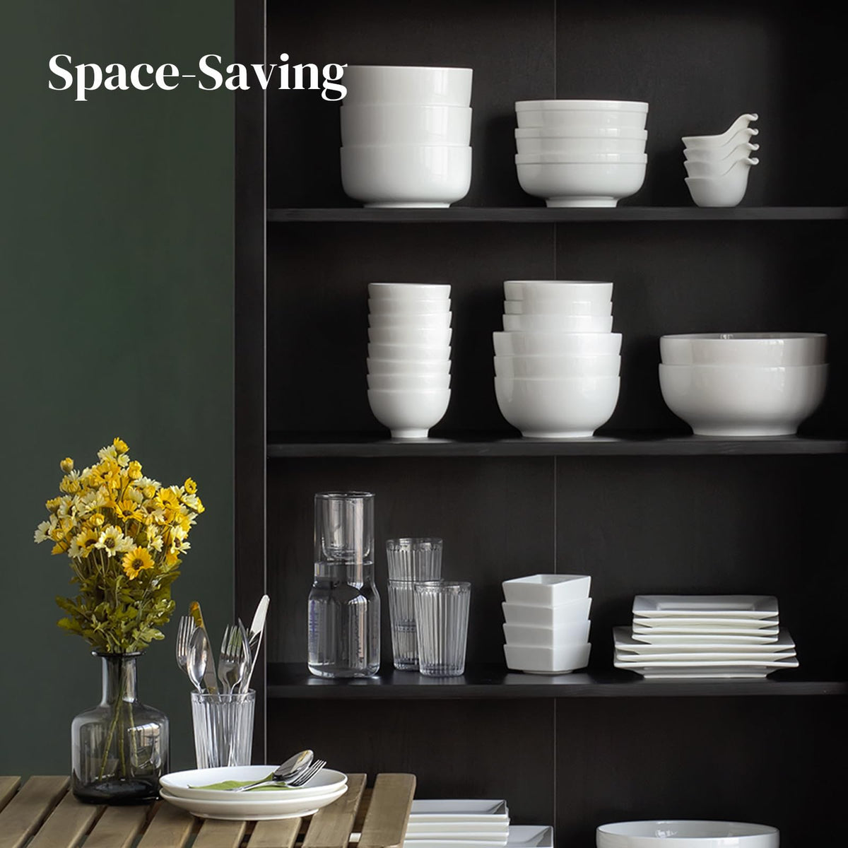 Dishwasher-safe DOWAN bowls stay pristine after cleaning.