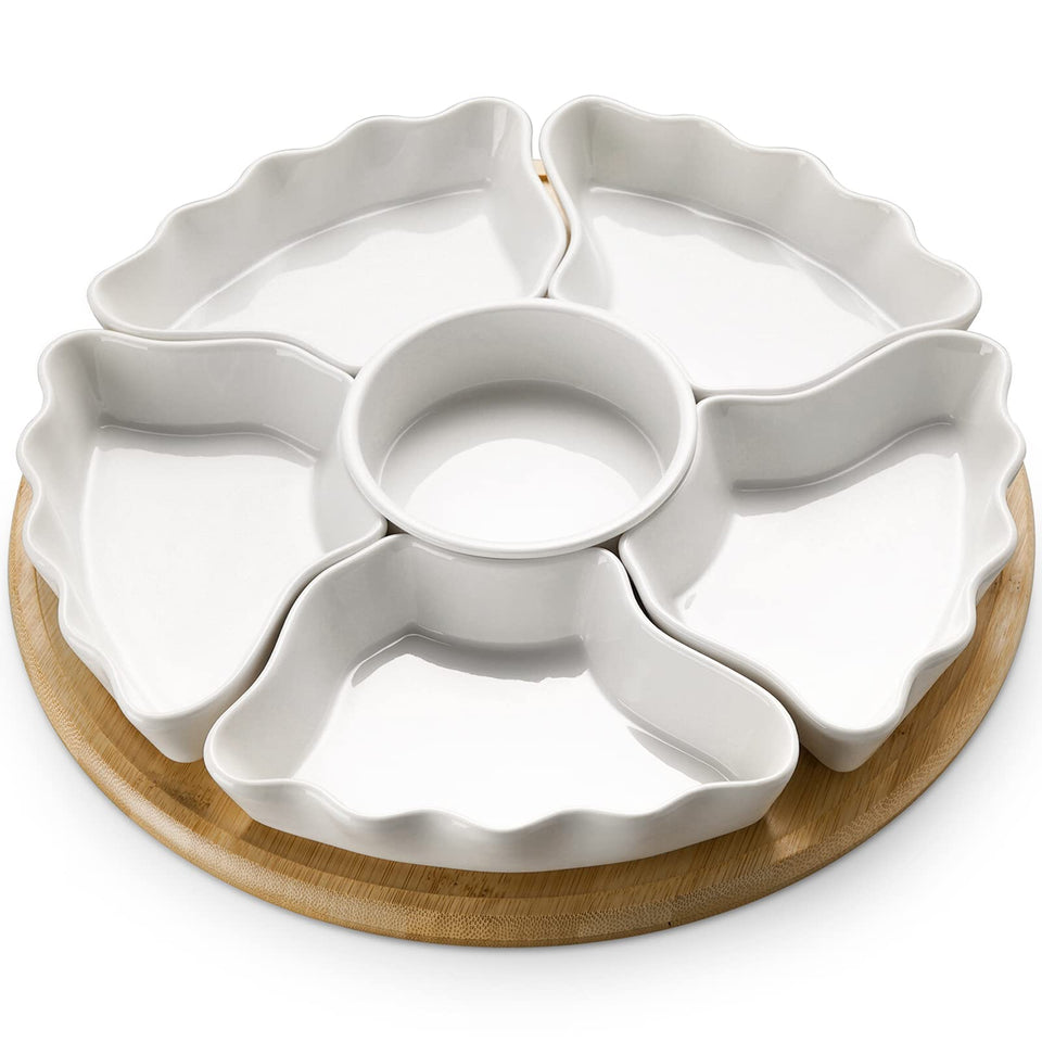 DOWAN 360° rotatable serving tray in action for effortless self-serve entertaining.