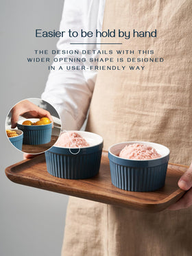 Dowan stackable ramekins minimize storage space in kitchen