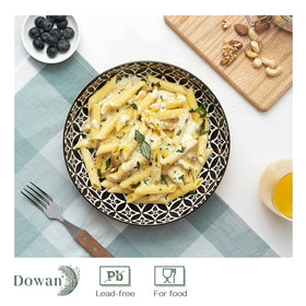 DOWAN Bonita bowls stackable for space-saving cabinet organization.