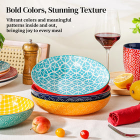 DOWAN Bonita large porcelain bowls ideal for family-sized meals.