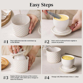 DOWAN butter crock with 1.5 sticks butter ready to use