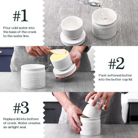 DOWAN butter crock farmhouse design adds warm charm to kitchen decor