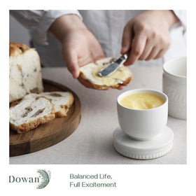 DOWAN butter crock on the counter provides quick, ready-to-spread butter