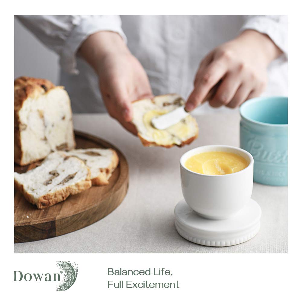 DOWAN butter crock with water seal preserves freshness without refrigeration