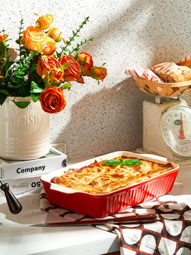 DOWAN casserole dish transitions from oven to table with ease.